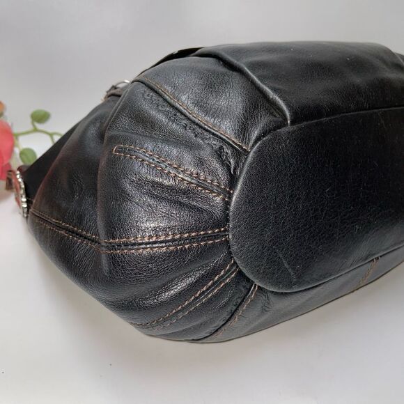 Brighton Two Tone Croc Embossed Leather Shoulder Bag Medium - Picture 9 of 12